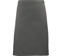 Premier work wear ‘Colours’ mid length apron for bistro/bar/catering/kitchen PR151 - Grey - One Size