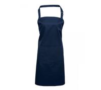 Premier Workwear Adult Unisex PR154 Bib Apron With Pocket - Various Colours Available (Navy)