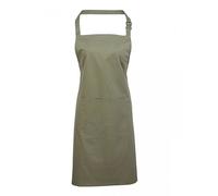 Premier Workwear Adult Unisex PR154 Bib Apron With Pocket - Various Colours Available (Sage)