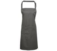 Premier Workwear Adult Unisex PR154 Bib Cooking Apron With Pocket (Dark Grey)