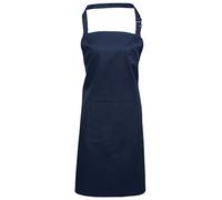 Premier Workwear Adult Unisex PR154 Bib Cooking Apron With Pocket (Navy)