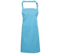 Premier Workwear Adult Unisex PR154 Bib Cooking Apron With Pocket (Turquoise)