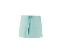 Premier Workwear Adult Unisex PR155 Short Waist Apron With 3 Open Pockets (Aqua)