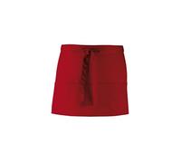Premier Workwear Adult Unisex PR155 Short Waist Apron With 3 Open Pockets (Burgundy)