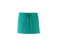 Premier Workwear Adult Unisex PR155 Short Waist Apron With 3 Open Pockets (Emerald)
