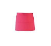 Premier Workwear Adult Unisex PR155 Short Waist Apron With 3 Open Pockets (Hot Pink)