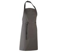 Premier Workwear Adults/Unisex Plain Polycotton Bib Apron with Plain Front NO Pocket (Dark Grey)