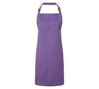 Premier Workwear Adults/Unisex Plain Polycotton Bib Apron with Plain Front NO Pocket (Purple)