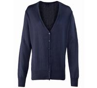 Premier Workwear Ladies Button Through Knitted Cardigan Navy 18