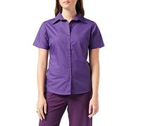Premier Workwear Ladies Short Sleeve Poplin Blouse Purple 18