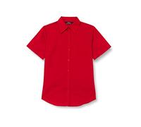 Premier Workwear Ladies Short Sleeve Poplin Blouse Red 26