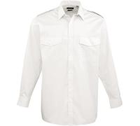 Premier Workwear Men's Long - regularFormal Shirt - White - White - 36