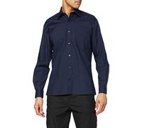 Premier Workwear Mens Long Sleeve Poplin Shirt Navy Size - 19"(48cm)