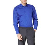 Premier Workwear Mens Long Sleeve Poplin Shirt Royal Blue Size - 17.5"(44.5cm)