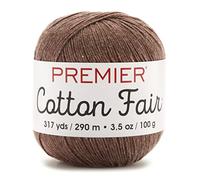 Premier Yarns Cotton Fair Solid Yarn-Cocoa, Other, Multicoloured, 9.52 x 9.52 x 10.16 cm