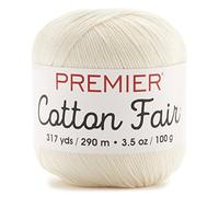 Premier Yarns Cotton Fair Solid Yarn-Cream, Other, Multicoloured, 9.52 x 9.52 x 10.16 cm