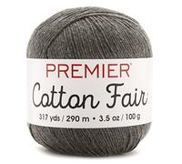Premier Yarns Cotton Fair Solid Yarn-Slate Grey, Other, Multicoloured, 9.52 x 9.52 x 10.16 cm