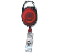 Premier YoYo Retractable Badge Reel Ski Pass Holder Carabiner Metal (RED)