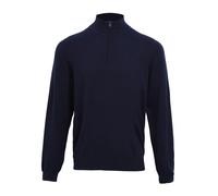 Premier Mens 1/4 Zip Neck Knitted Sweater (L) (Navy)
