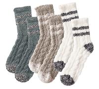 Premillow 3 Pairs Fuzzy Socks for Women, Winter Fluffy Socks Womens, Soft Cozy Warm Slipper Sock Home Sleeping Sock