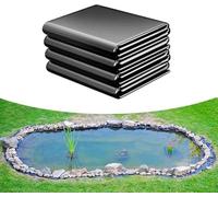 Premium 0.12mm Black Pond Liner - Waterproof Membrane for Water Gardens Wildlife Ponds & Decorative Features - Easy-Cut Underlay - 4x6.5m Size