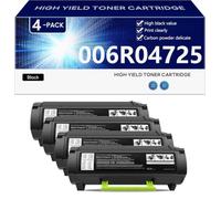 Premium 006R04725 Compatible Toner Cartridge for Xerox B410 VersaLink B415 Printers, Sharp Text Solid Black, High Capacity 6000 Pages,Black-4 pack