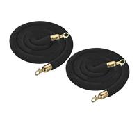 Premium 1.8m Red Velvet Rope with Durable Hooks - Set of 2 for Queue Management, Event Stanchions, Red Carpet, Cinema & Hotel Crowd Control Solution