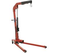 1 Tonne Low Profile Folding Engine Crane - Forged Hook - Rotating Pump Handle