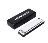Premium 10 Hole Harmonica with Metal and ABS Resin Comb Ensures Bright and Crisp Notes Travel Musical Instrument Hygienic Mouth Organ