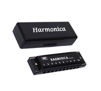 Premium 10 Hole Harmonica with Metal and ABS Resin Comb Ensures Bright and Crisp Notes Travel Musical Instrument Metal ABS Harmonica