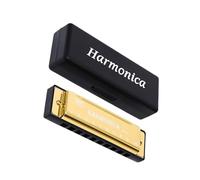 Premium 10 Hole Harmonica with Metal and ABS Resin Comb Ensures Bright and Crisp Notes Travel Musical Instrument Hygienic Mouth Organ