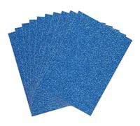 Premium 10-Pack A4 Blue Glitter Card 350gsm by Blitz Craft, Extra Thick Double Sided Non Shed Glitter Cardstock for Cricut, Cake Toppers, Scrapbooking, Wedding Invitations & DIY Craft Paper Projects