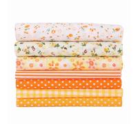 Premium 100% Cotton Batik Fabric Multipurpose Sewing Craft Cloth for DIY Projects Cushion Covers Wallets Tablecloths Yellow 25x25cm 50x50cm 7pcs Set (25 * 25cm)