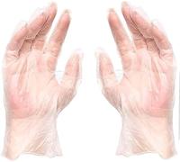 Premium 100 Pack Clear Vinyl Disposable Gloves - E-Co Friendly Vinyl Gloves | Powder/Latex-Free - Surgical Gloves | Fit to Size - Perfect for Cleaning & Food Handling (Large (Pack of 100))