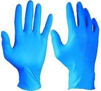 Premium 100 Pack Nitrile Disposable Gloves - E-Co Friendly Nitrile Gloves, Powder/Latex-Free - Blue Surgical Gloves, Fit to Size - Perfect for Cleaning & Food Handling (Blue, Small (Pack of 100))