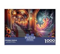 Premium 1000-Pc Puzzle with Gradient Sorting Trays - Advanced Jigsaw for Organized Adults & Older Kids. Includes Tools for A Smoother, More Strategic Puzzling Experience