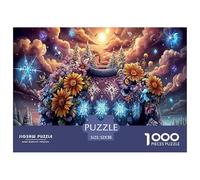 Premium 1000-Pc Puzzle with Gradient Sorting Trays - Advanced Jigsaw for Organized Adults & Older Kids. Includes Tools for A Smoother, More Strategic Puzzling Experience