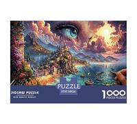 Premium 1000-Pc Puzzle with Gradient Sorting Trays - Advanced Jigsaw for Organized Adults & Older Kids. Includes Tools for A Smoother, More Strategic Puzzling Experience