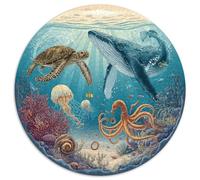 Premium 1000 Piece Jigsaw Puzzle Adults Oceanic World Colorful Fish Turtles And Coral Reefs Educational Toy for Stress Free Puzzle Experience And Long Lasting Fun