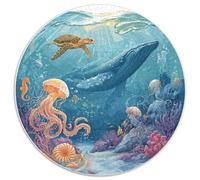 Premium 1000 Piece Jigsaw Puzzle Adults Oceanic World Colorful Fish Turtles And Coral Reefs Educational Toy for Stress Free Puzzle Experience And Long Lasting Fun