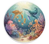 Premium 1000 Piece Jigsaw Puzzle Adults Underwater Adventure Marine Animals Coral Reefs Deep Sea Creatures Challenging Puzzle Game for Stress Relief And Fun