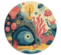Premium 1000 Piece Jigsaw Puzzle Adults Underwater Adventure Marine Animals Coral Reefs Deep Sea Creatures Challenging Puzzle Game for Stress Relief And Fun