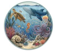 Premium 1000 Piece Jigsaw Puzzle Adults Underwater Adventure Marine Animals Coral Reefs Deep Sea Creatures Challenging Puzzle Game for Stress Relief And Fun