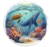 Premium 1000 Piece Jigsaw Puzzles for Adults Ocean Mysteries Colorful Fish Turtles And Shipwrecks Educational Toy with 1000 Interlocking Pieces for Family Fun