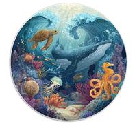 Premium 1000 Piece Jigsaw Puzzles for Adults Ocean Mysteries Colorful Fish Turtles And Shipwrecks Educational Toy with 1000 Interlocking Pieces for Family Fun