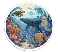 Premium 1000 Piece Jigsaw Puzzles for Adults Ocean Mysteries Colorful Fish Turtles And Shipwrecks Educational Toy with 1000 Interlocking Pieces for Family Fun