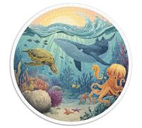Premium 1000 Piece Jigsaw Puzzles for Adults Ocean Mysteries Colorful Fish Turtles And Shipwrecks Educational Toy with 1000 Interlocking Pieces for Family Fun