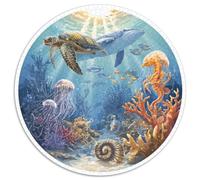 Premium 1000 Piece Jigsaw Puzzles for Adults Ocean Mysteries Colorful Fish Turtles And Shipwrecks Educational Toy with 1000 Interlocking Pieces for Family Fun
