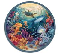 Premium 1000 Piece Jigsaw Puzzles for Adults Ocean Mysteries Colorful Fish Turtles And Shipwrecks Educational Toy with 1000 Interlocking Pieces for Family Fun