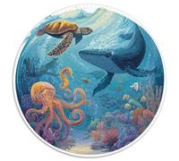 Premium 1000 Piece Jigsaw Puzzles for Adults Ocean Secrets Stunning Underwater Landscape with Turtles Seashells And Sunken Treasures Durable Puzzle for Hours of Fun